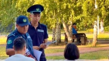 «Жерұйық» саябағында қоғамдық тәртіп пен тазалықты сақтау бойынша рейд өтті