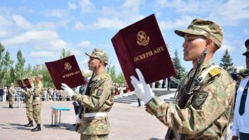 Елорда төрінде Ұлттық ұлан сарбаздары ант берді