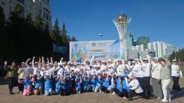 100-ге жуық қария спорттық флешмобқа қатысты