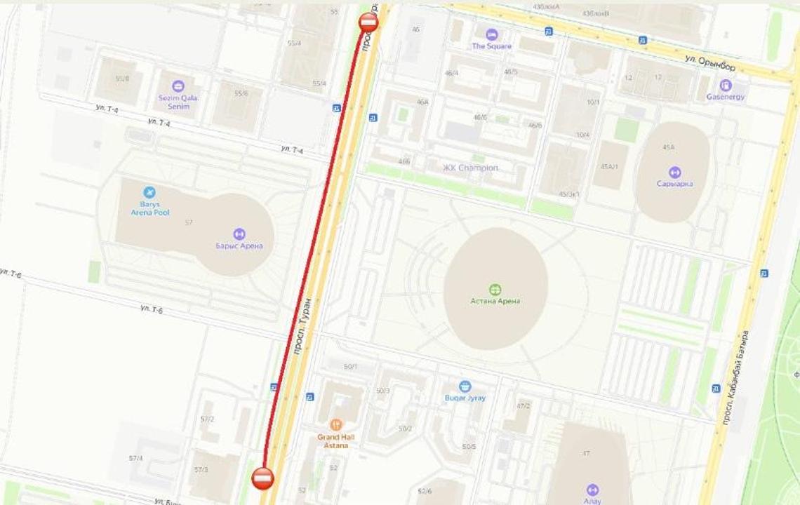 Барыс Арена спорт кешенінің алдындағы жолға жөндеу жүргізіледі