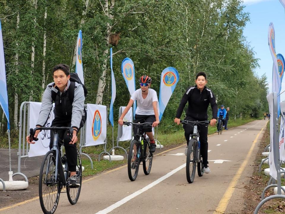 Спорт күніне орай бұқаралық велошеру
