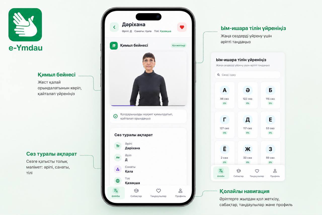 Қазақстанда «е-Ымдау» ым-ишараттық тілінің бейне сөздігі іске қосылды