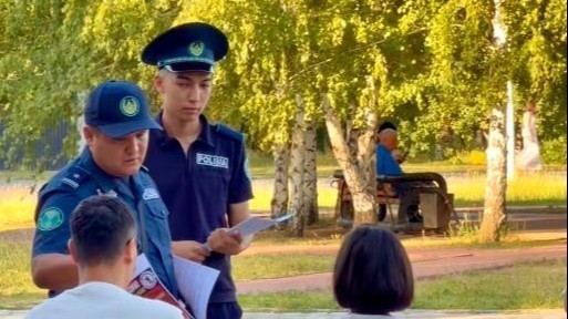 «Жерұйық» саябағында қоғамдық тәртіп пен тазалықты сақтау бойынша рейд өтті