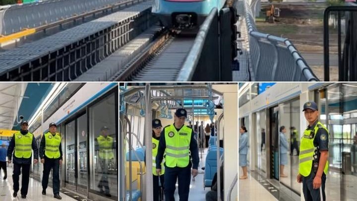 Көлік полицейлері «Tarlan Astana» LRT желісінде жолаушылар қауіпсіздігін қамтамасыз етуде